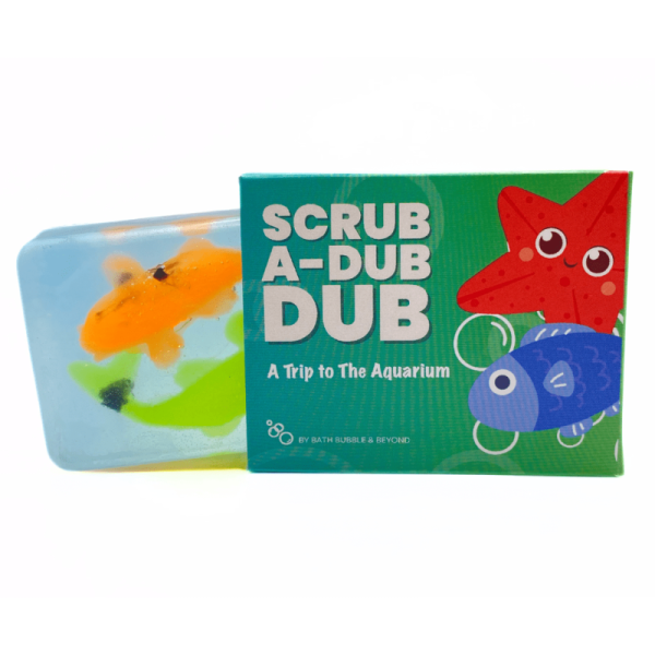 Aquarium Scrub A Dub Kids Soap In Gift Box Bath Bubble & Beyond 105g